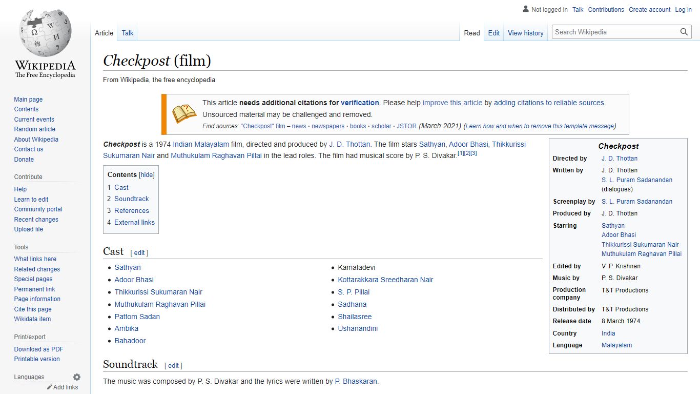 Checkpost (film) - Wikipedia